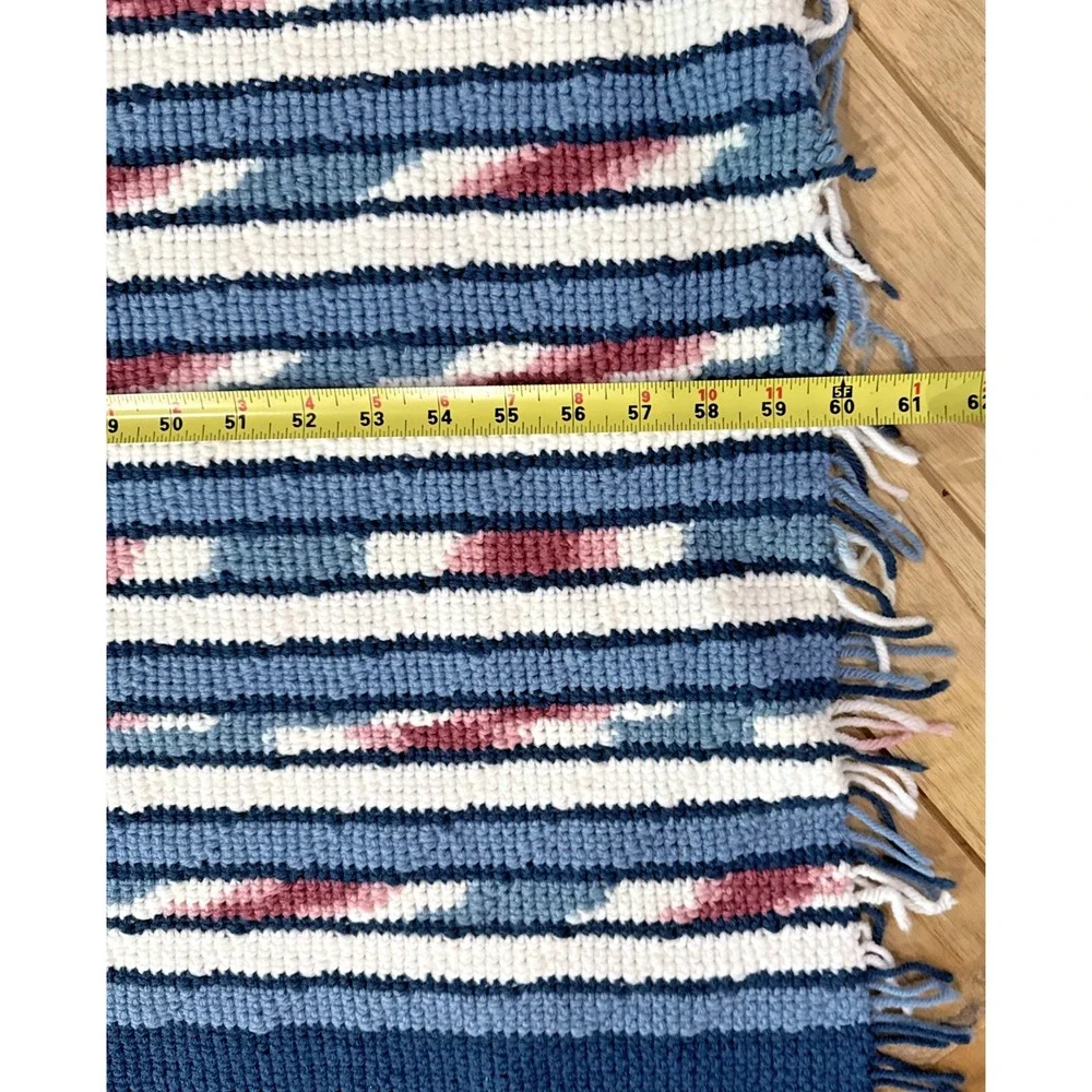 Vtg Handcrafted Afghan Blanket – 60